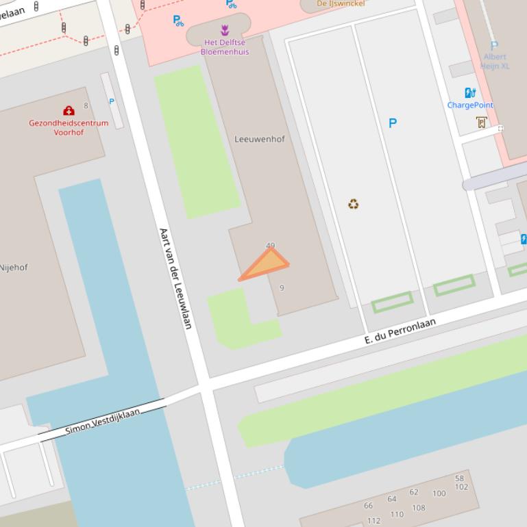 Kaart van postcodegebied 2624PP.