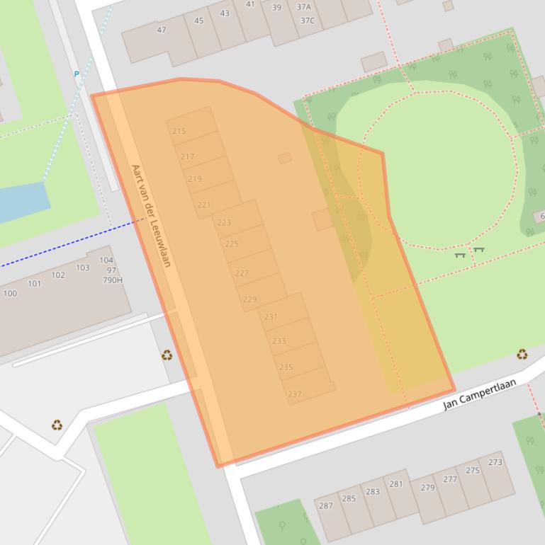 Kaart van postcodegebied 2624PR.