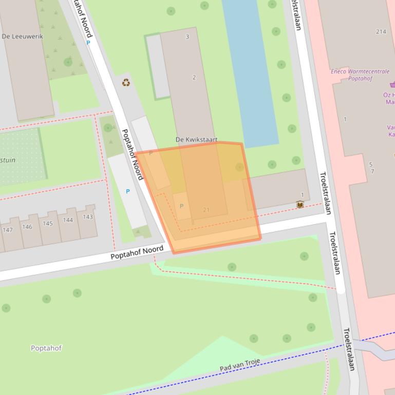 Kaart van postcodegebied 2624PW.