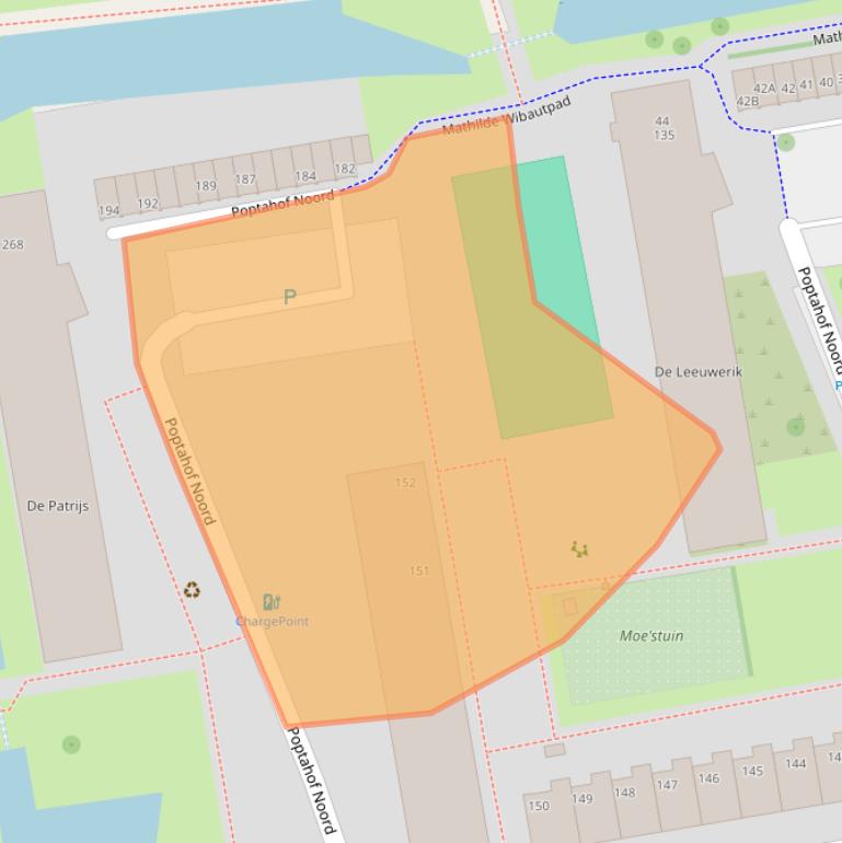 Kaart van postcodegebied 2624RE.