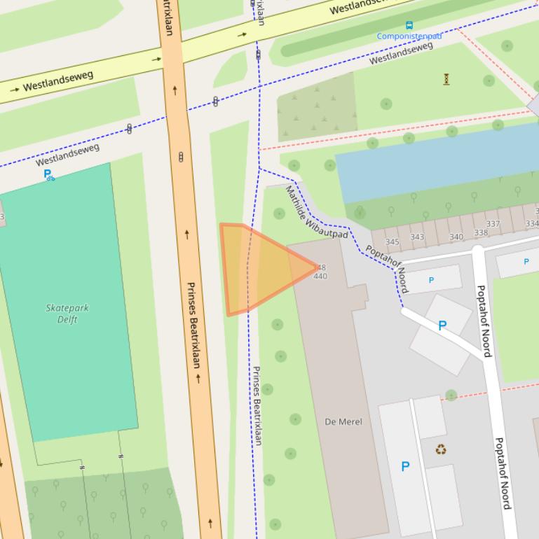 Kaart van postcodegebied 2624RW.