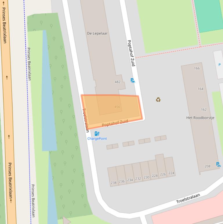 Kaart van postcodegebied 2624SB.