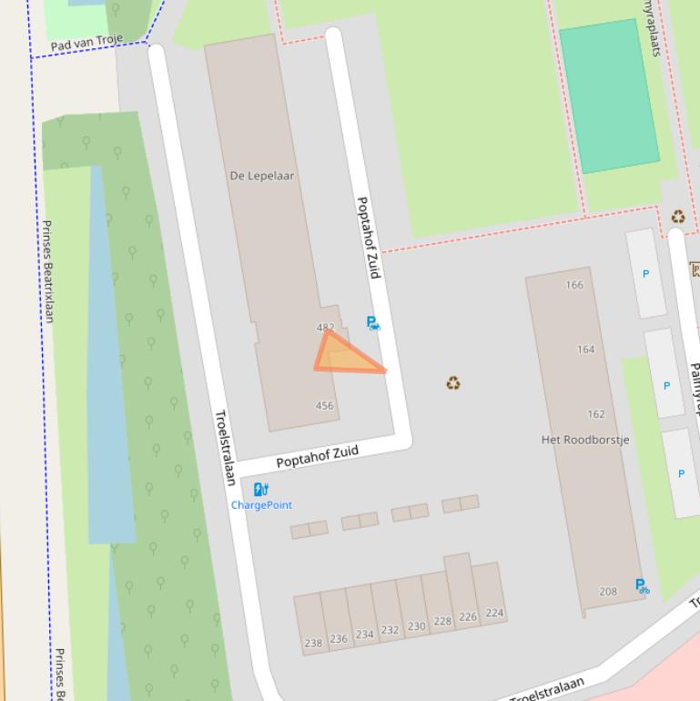 Kaart van postcodegebied 2624SJ.