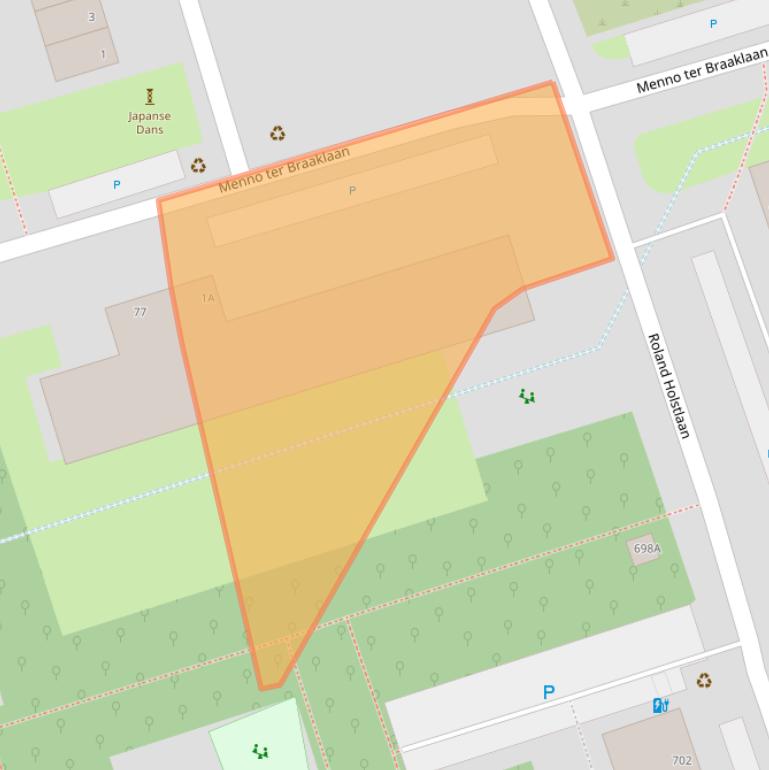 Kaart van postcodegebied 2624TA.