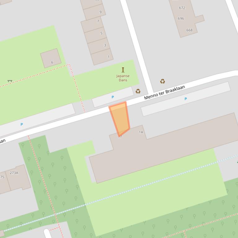 Kaart van postcodegebied 2624TC.
