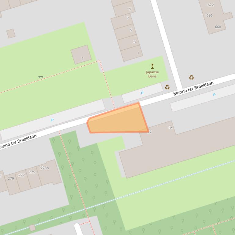 Kaart van postcodegebied 2624TD.