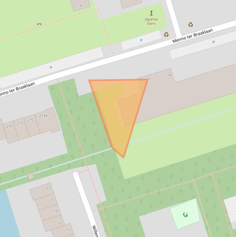 Kaart van postcodegebied 2624TE.