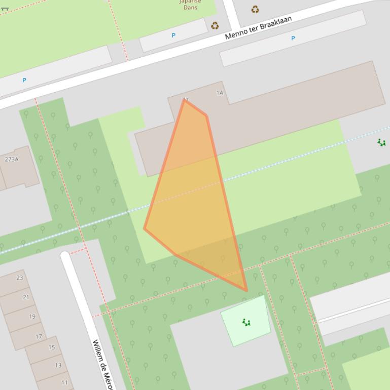 Kaart van postcodegebied 2624TG.