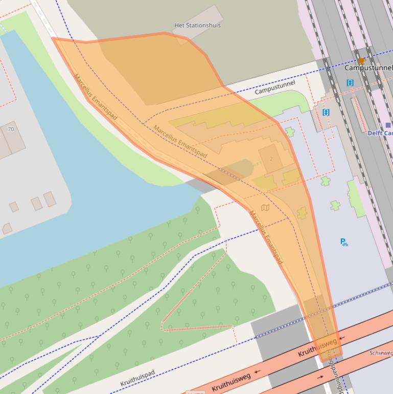 Kaart van postcodegebied 2624VD.