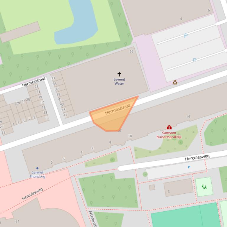 Kaart van postcodegebied 2624VP.