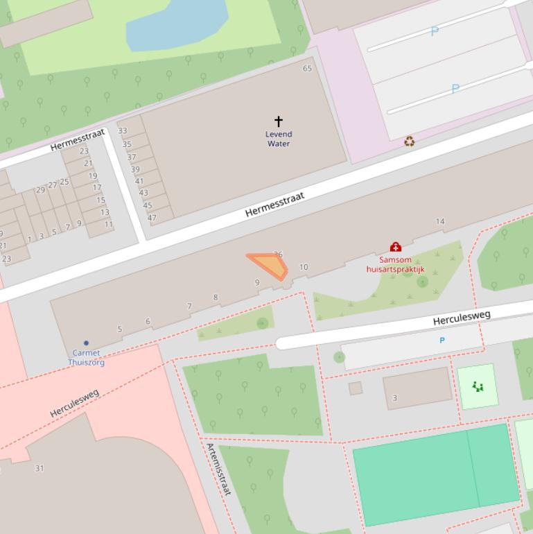 Kaart van postcodegebied 2624VR.