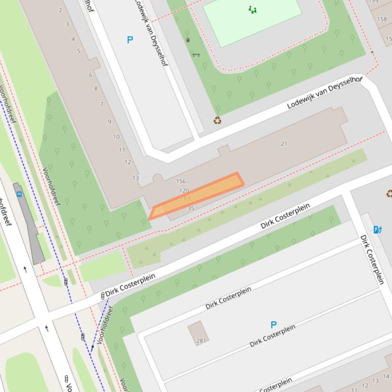 Kaart van postcodegebied 2624WJ.