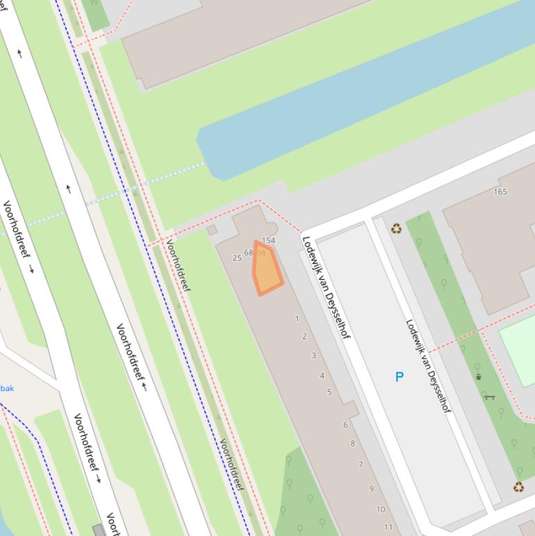 Kaart van postcodegebied 2624WK.