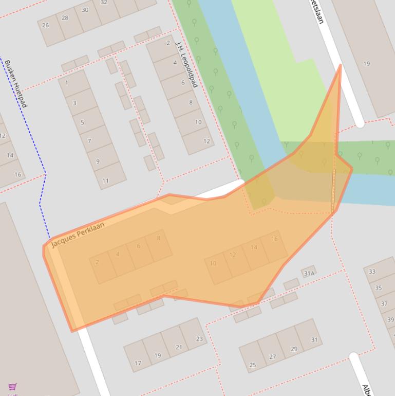 Kaart van postcodegebied 2624XA.