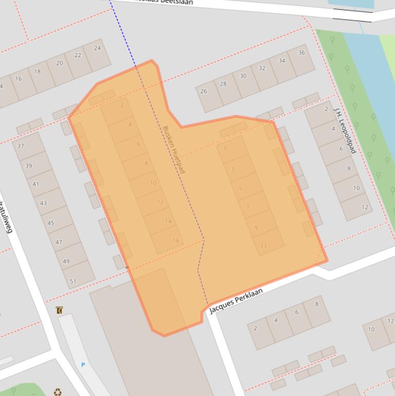 Kaart van postcodegebied 2624XC.