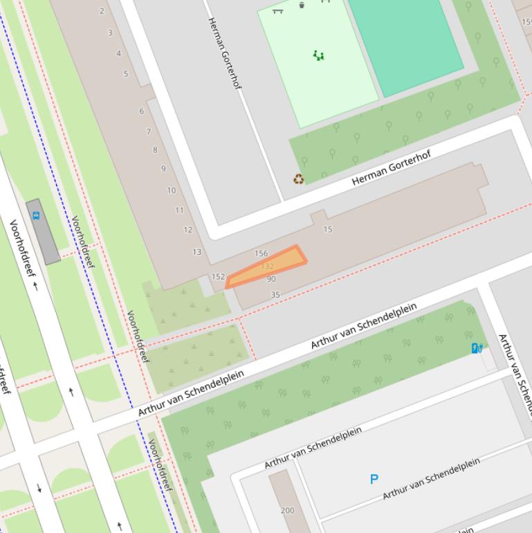 Kaart van postcodegebied 2624XK.