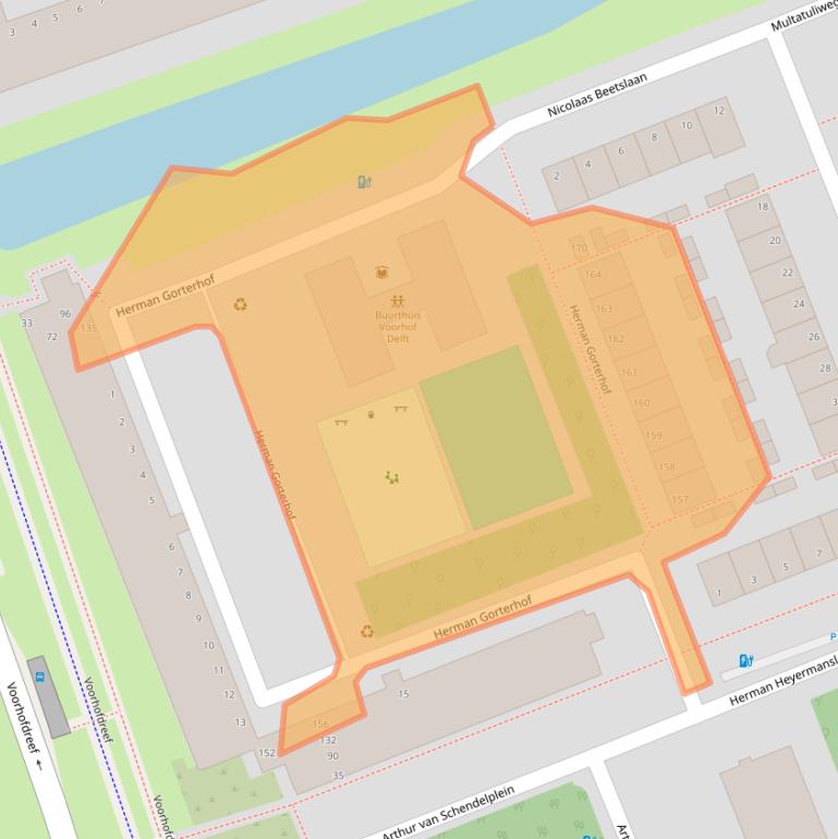 Kaart van postcodegebied 2624XL.