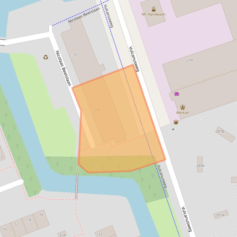 Kaart van postcodegebied 2624XM.