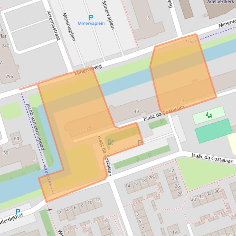 Kaart van postcodegebied 2624XS.