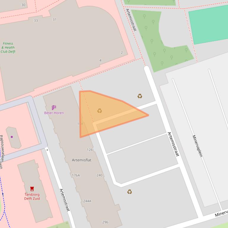 Kaart van postcodegebied 2624ZP.