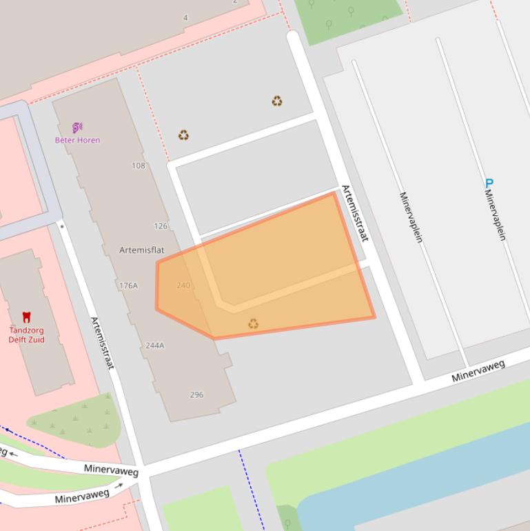 Kaart van postcodegebied 2624ZV.