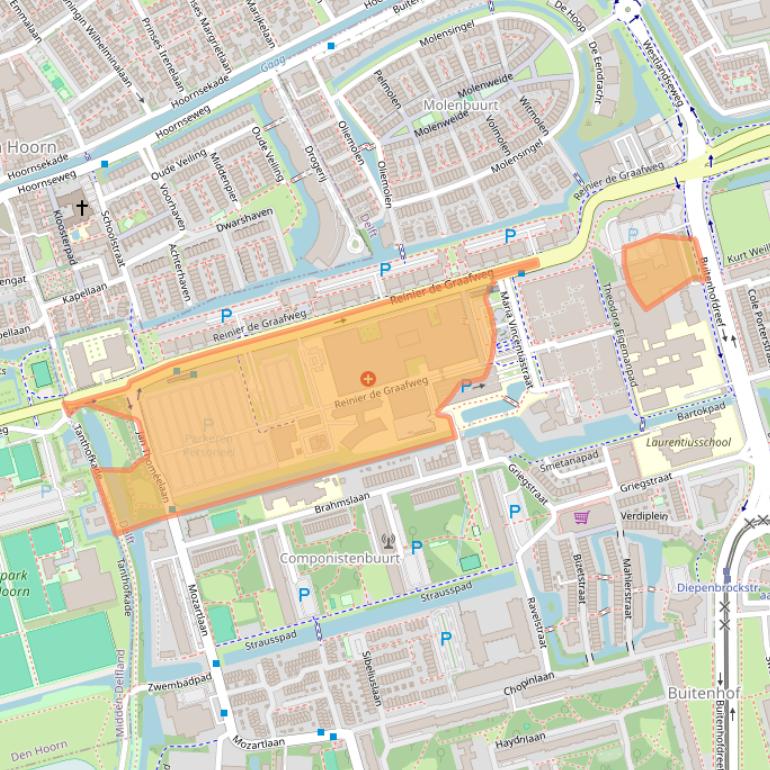 Kaart van postcodegebied 2625AD.