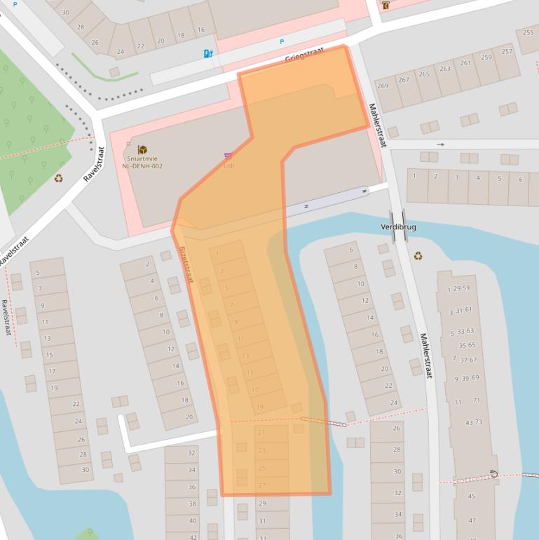 Kaart van postcodegebied 2625AV.