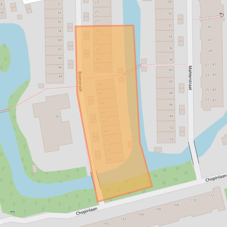 Kaart van postcodegebied 2625AW.