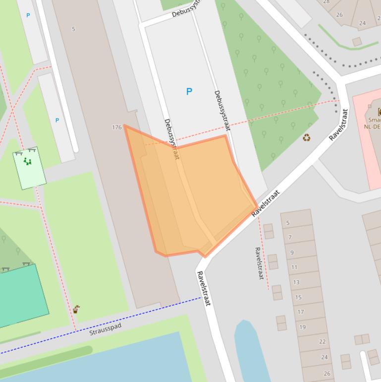 Kaart van postcodegebied 2625BA.