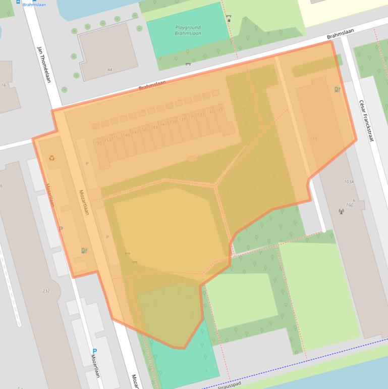 Kaart van postcodegebied 2625BV.