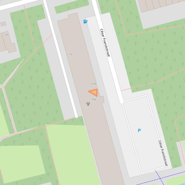 Kaart van postcodegebied 2625CA.