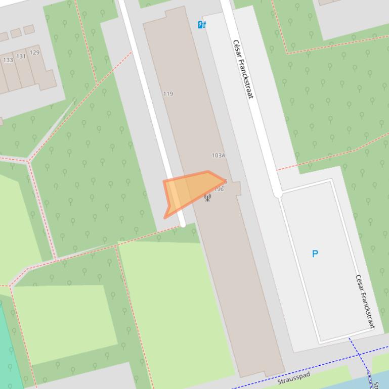 Kaart van postcodegebied 2625CC.