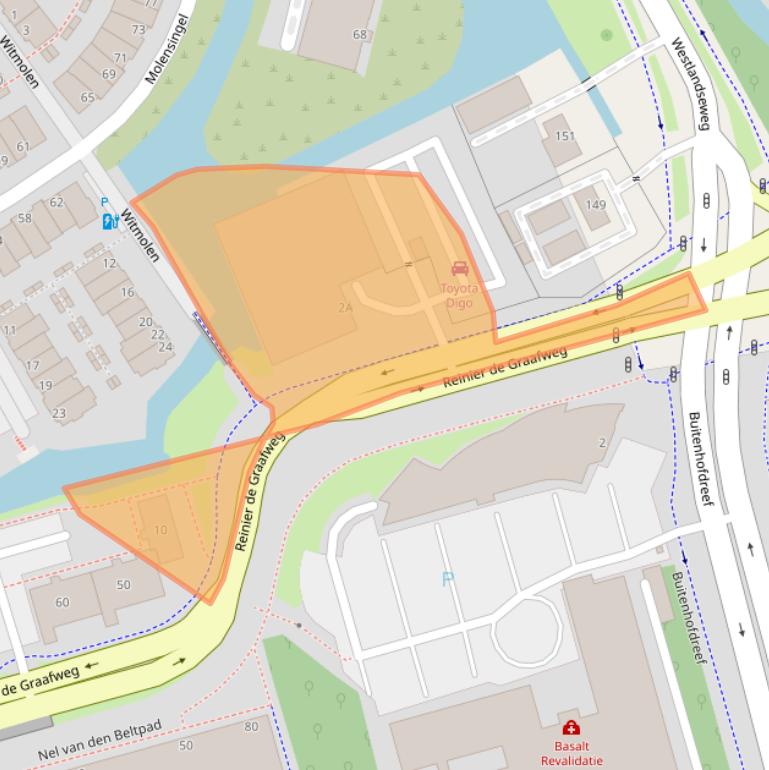 Kaart van postcodegebied 2625DA.