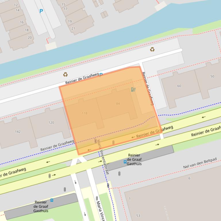 Kaart van postcodegebied 2625DC.