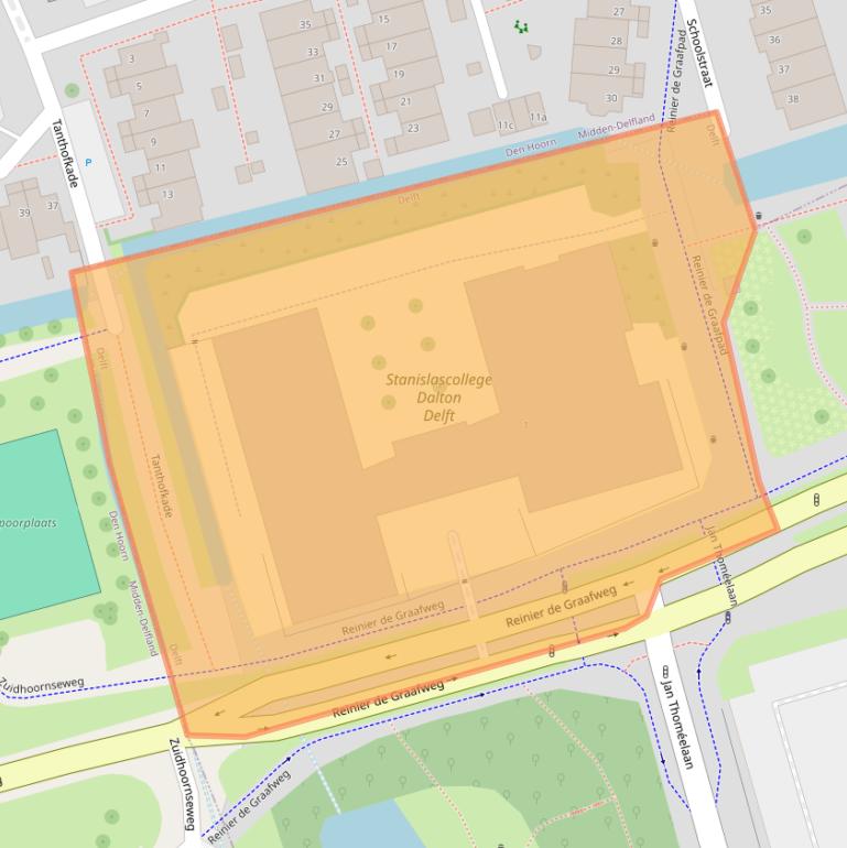 Kaart van postcodegebied 2625DT.