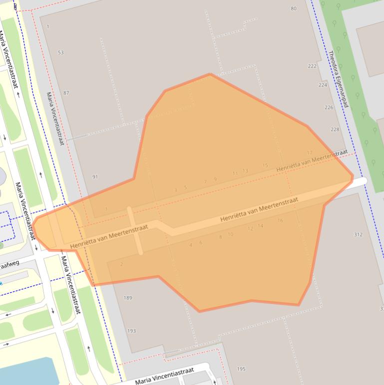 Kaart van postcodegebied 2625DW.