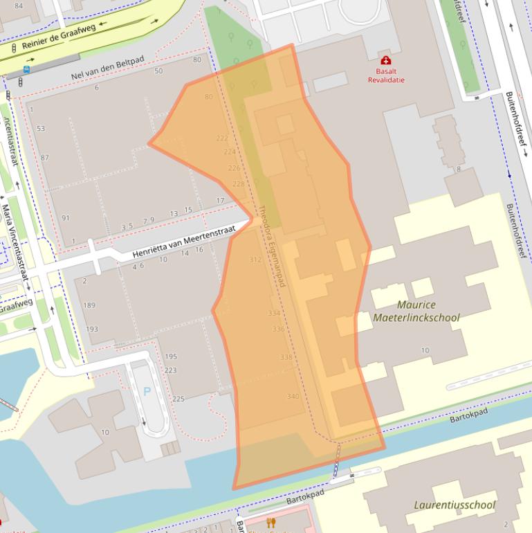 Kaart van postcodegebied 2625DZ.