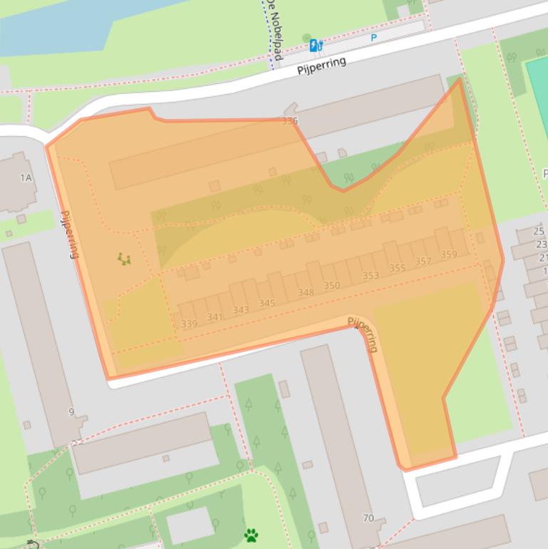 Kaart van postcodegebied 2625EZ.