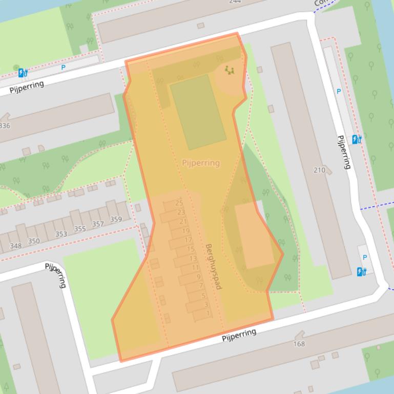 Kaart van postcodegebied 2625GA.