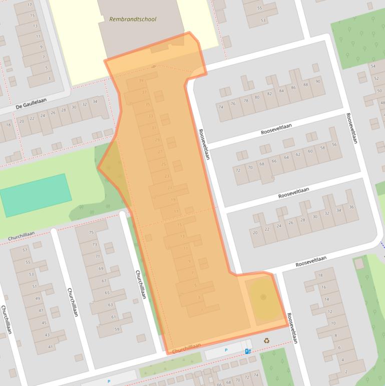 Kaart van postcodegebied 2625GL.