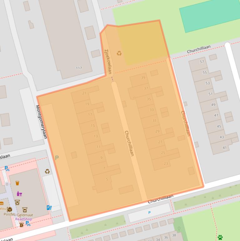 Kaart van postcodegebied 2625GS.