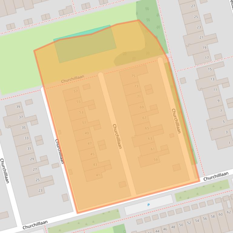 Kaart van postcodegebied 2625GT.