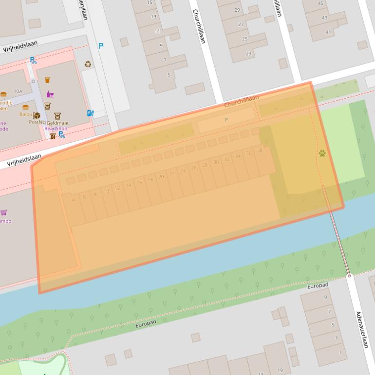 Kaart van postcodegebied 2625GV.