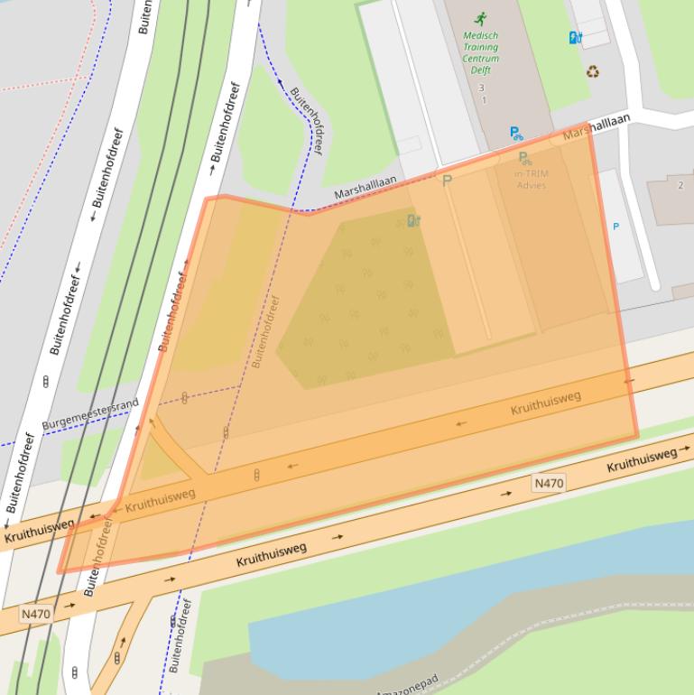 Kaart van postcodegebied 2625GZ.