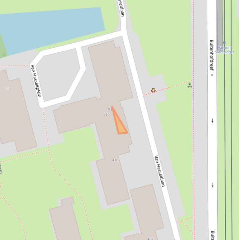 Kaart van postcodegebied 2625HE.