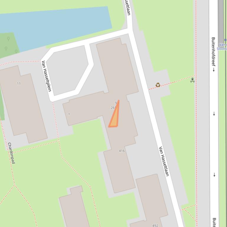 Kaart van postcodegebied 2625HL.