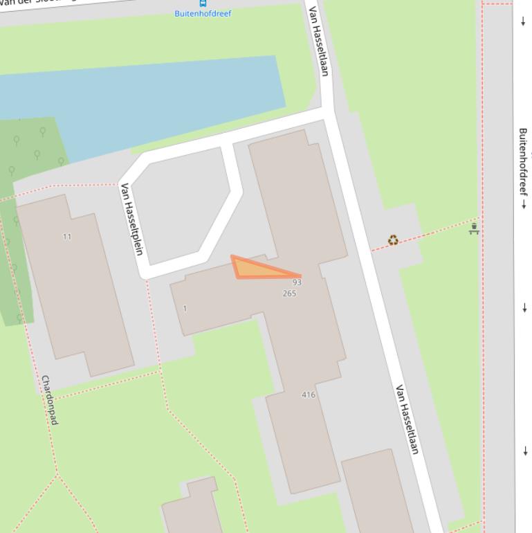 Kaart van postcodegebied 2625HS.