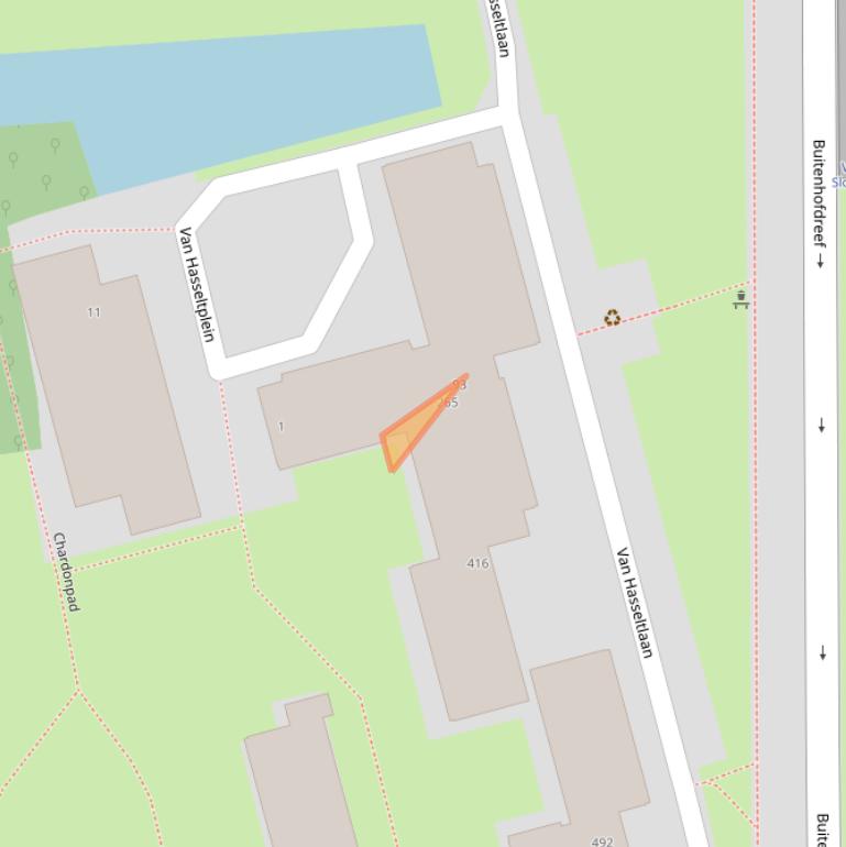 Kaart van postcodegebied 2625HT.