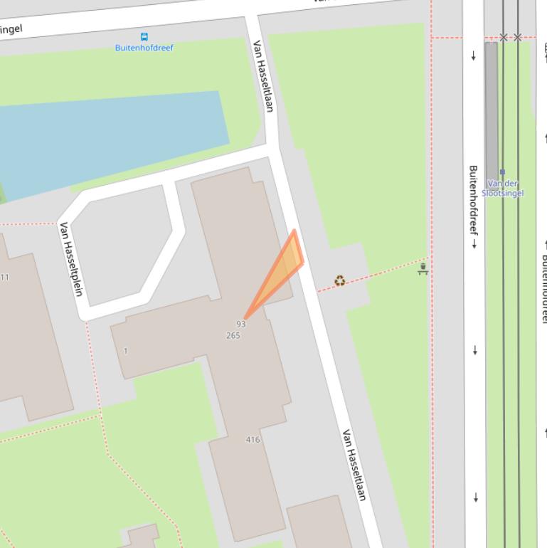 Kaart van postcodegebied 2625JA.
