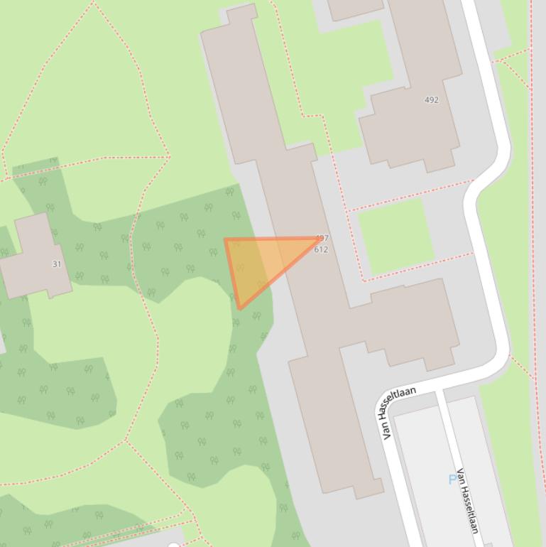 Kaart van postcodegebied 2625JN.